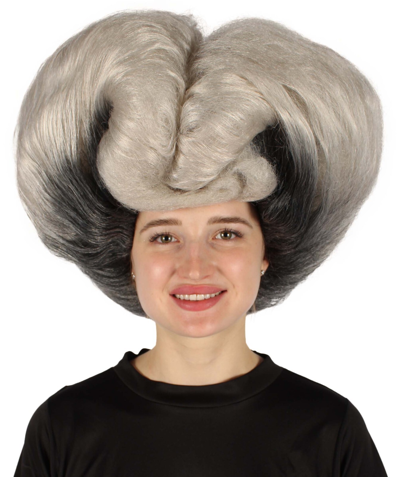 Adult Unisex Drag Queen Grey-black Bouffant Wig | Non-flammable Syntheti HW-7040