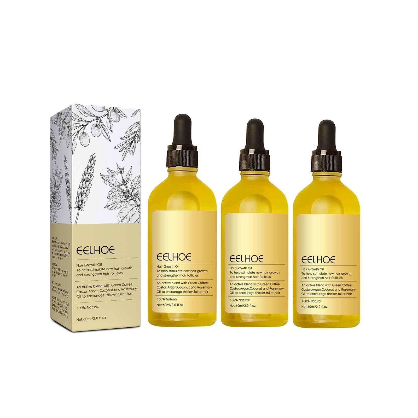 Natural Hair Growth Oil for Dry, Damaged & Thin Hair – Nourishing Unisex Formula