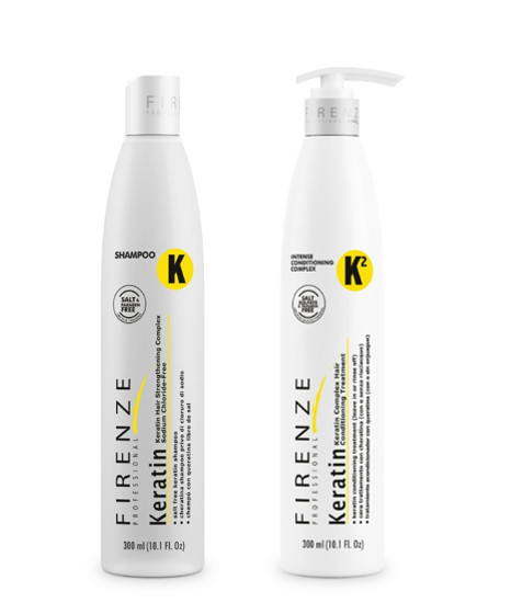 FIRENZE PROFESSIONAL KERATIN HAIR SHAMPOO AND CONDITIONER SET 10.1 fl oz