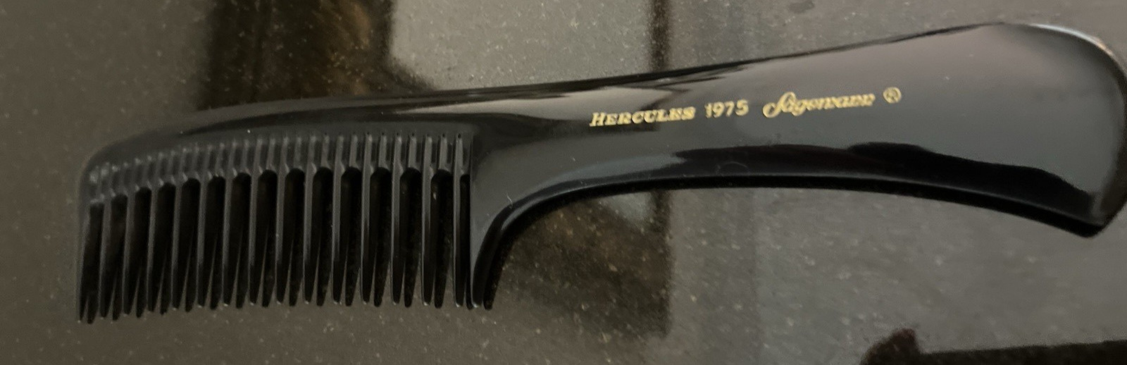 NEW Hercules Sagemann Black Handle Hair 9″ wide tooth Comb Made in Germany