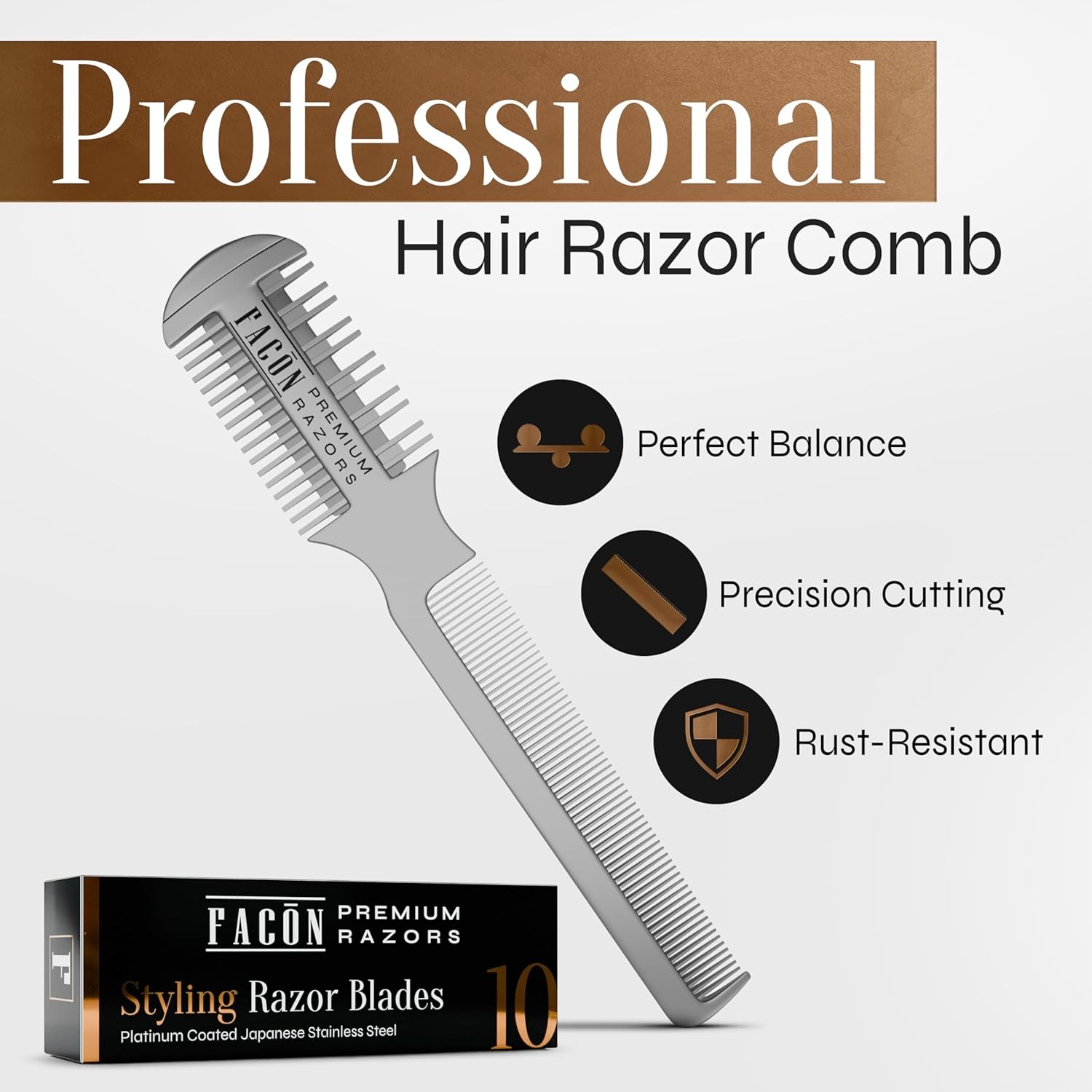 Facón Razor Comb for Hair Cutting – Professional Standard Size