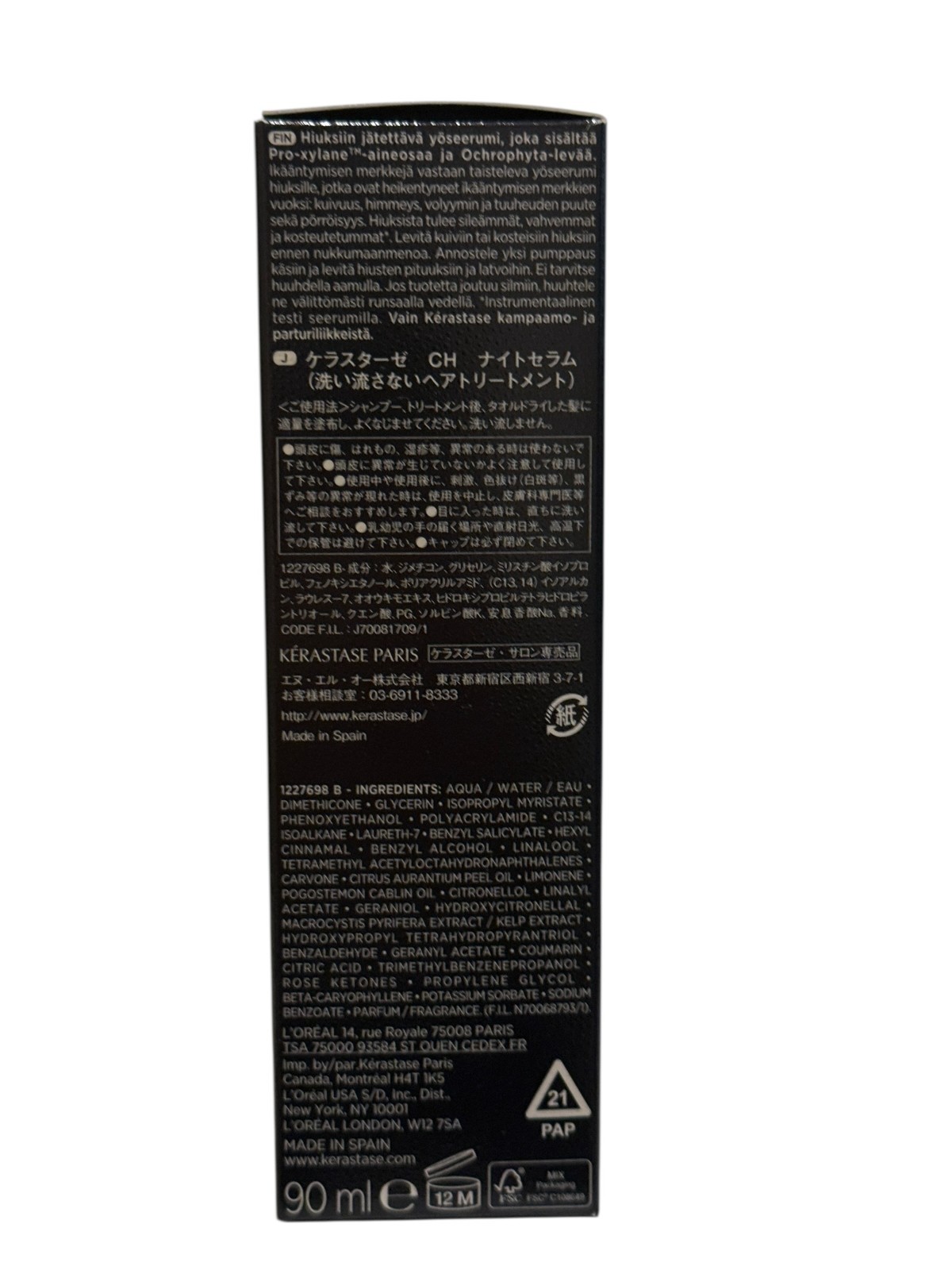 Kérastase Chronologiste Overnight Youth Serum 90ml Revitalizing Night Hair Serum