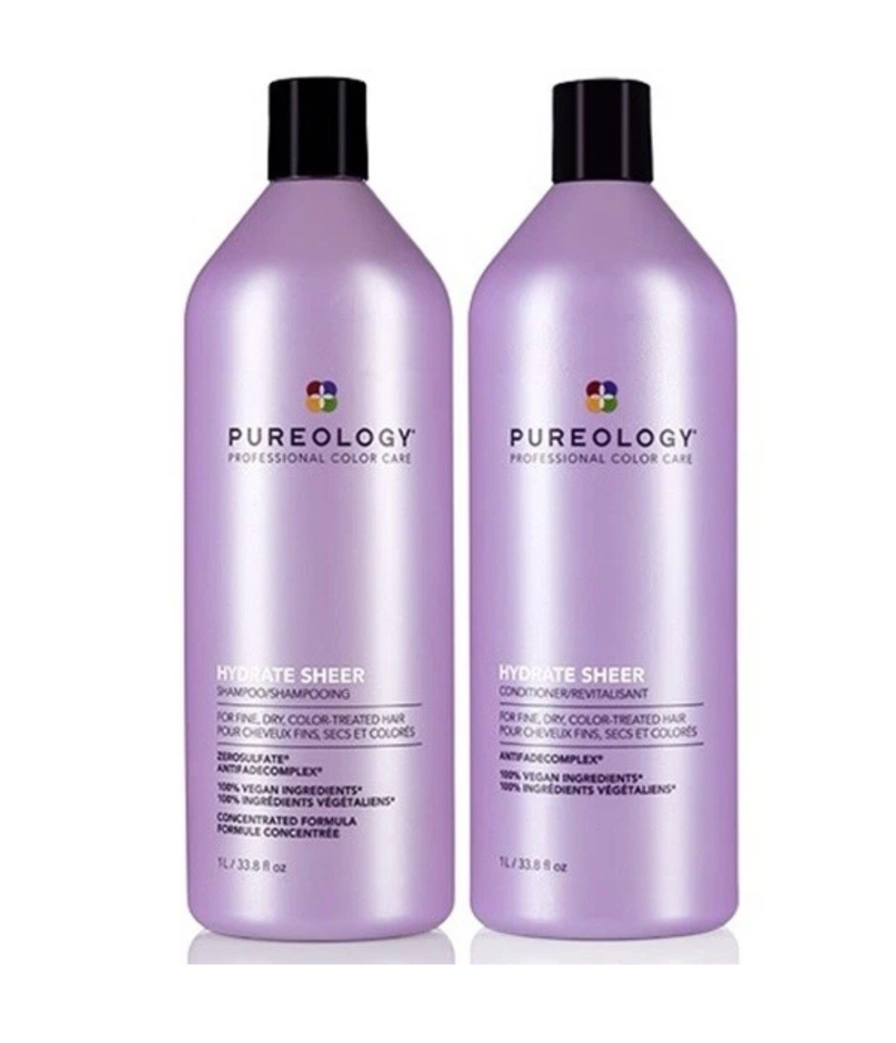 Pureology Hydrate SHEER Shampoo & Conditioner Liter Set 33.8oz