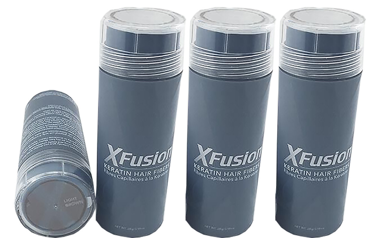 3 Bottles XFusion Keratin Hair Fibers Light Brown 28g/0.98oz
