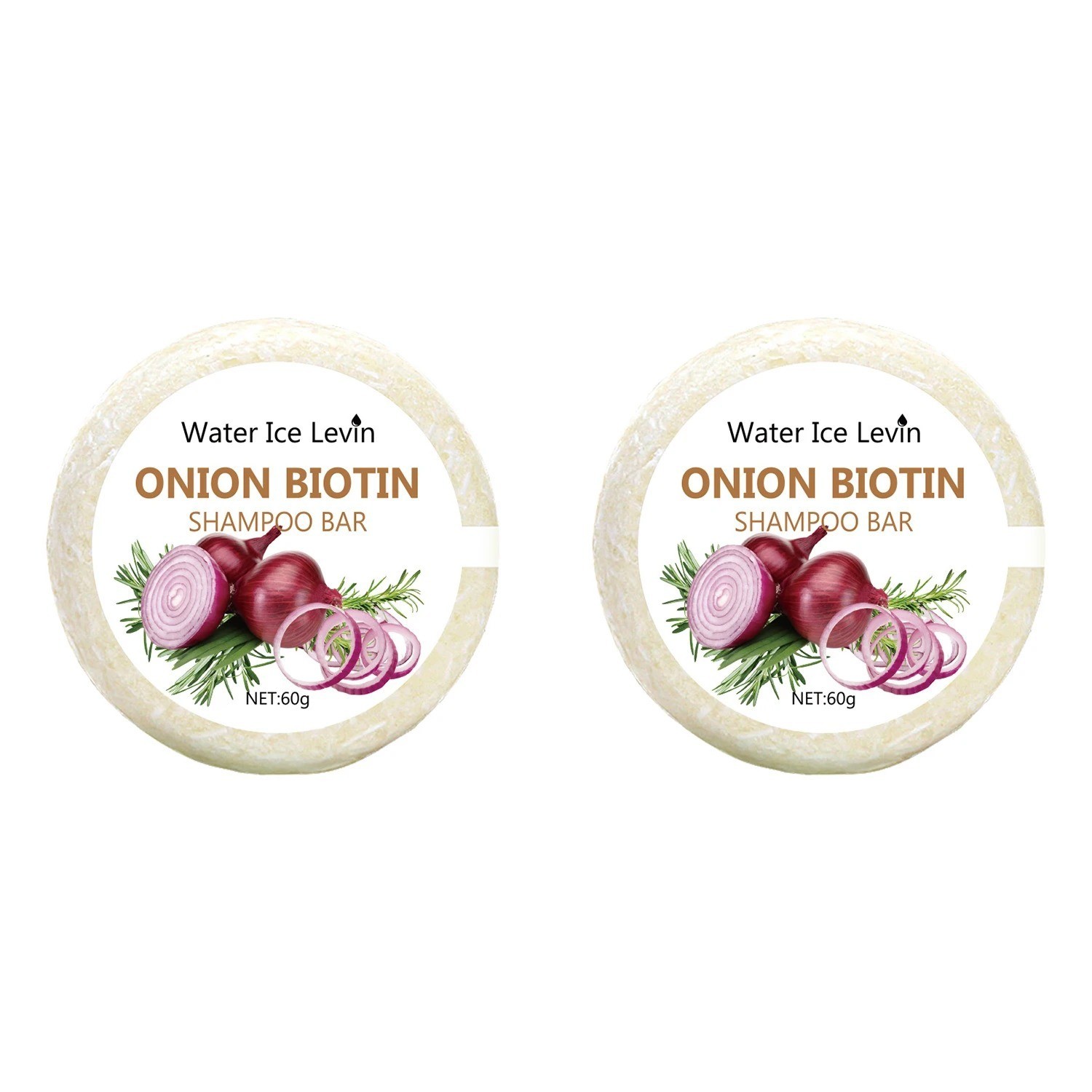 2pcs Onion and Biotin Shampoo Bar Soap, Moisturizing & Soothing