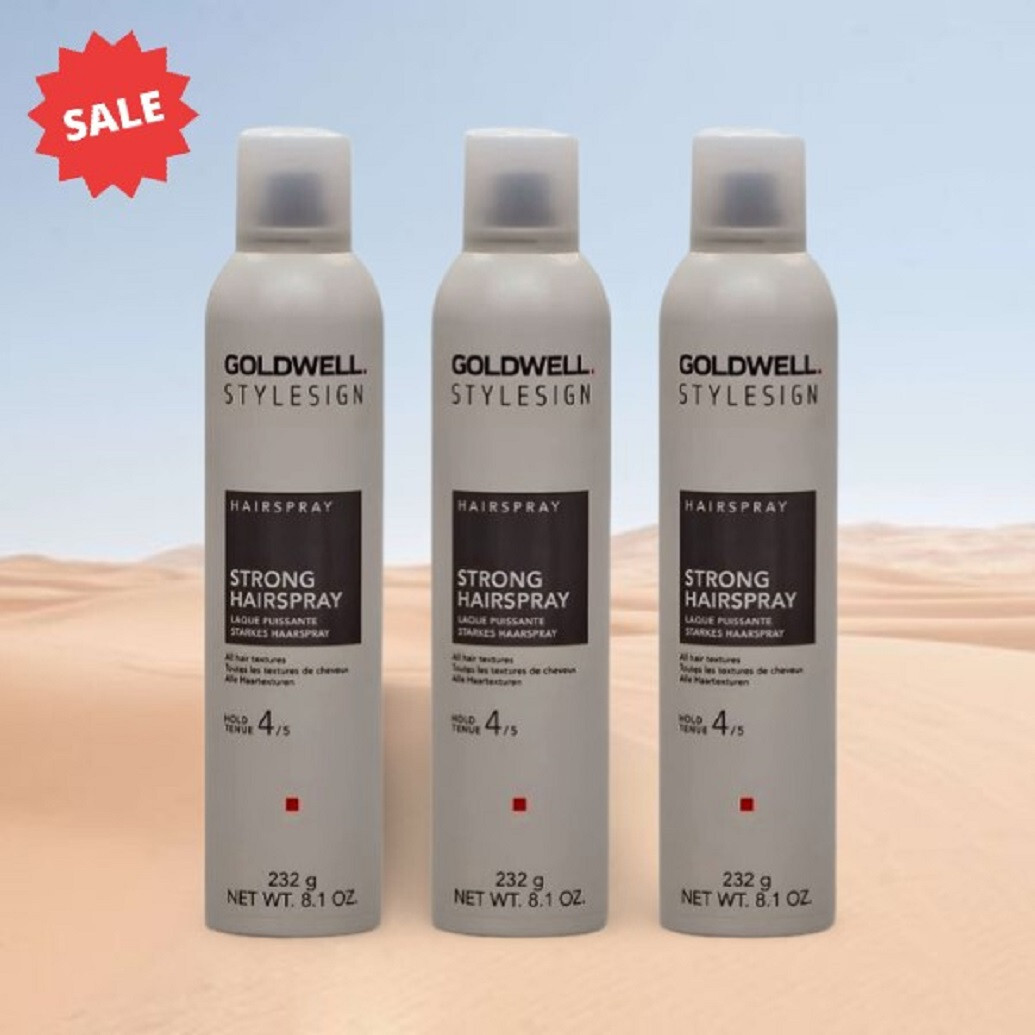 Goldwell Stylesign Big Finish 4 Perfect Hold 8.7 Oz, Volumizing Hair Spray 3 Pak