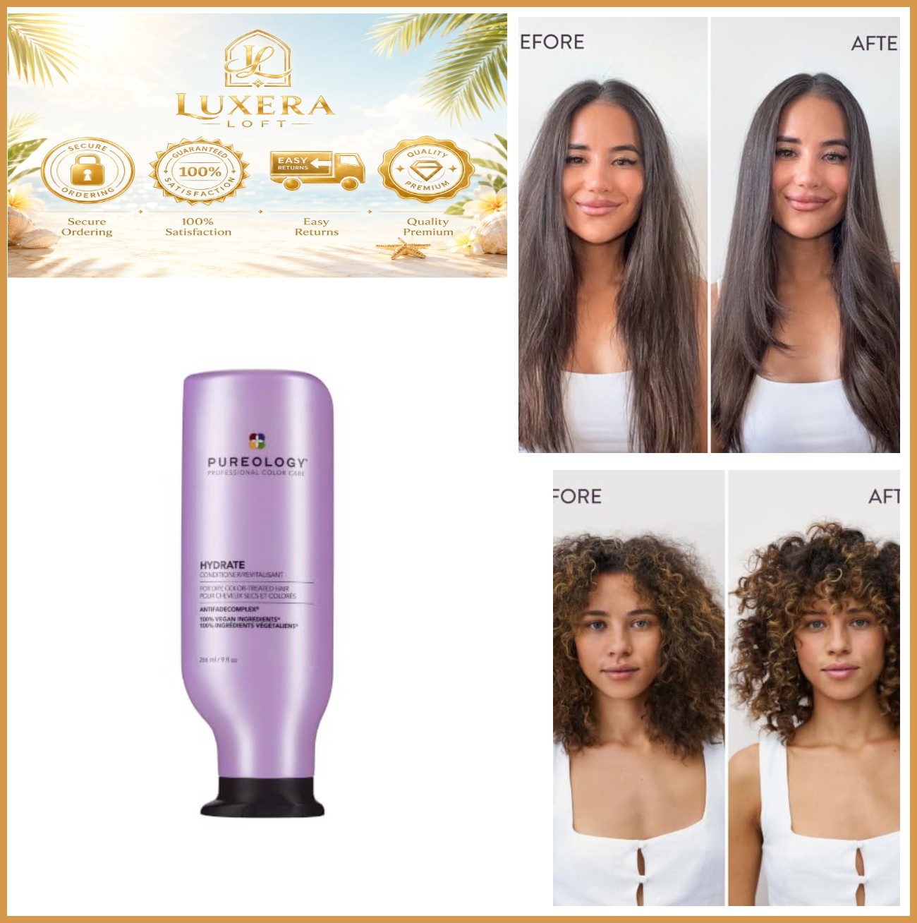 NEW Conditioner Hydrate Dry Hair Moisturizing Nourishing Color Safe Vegan