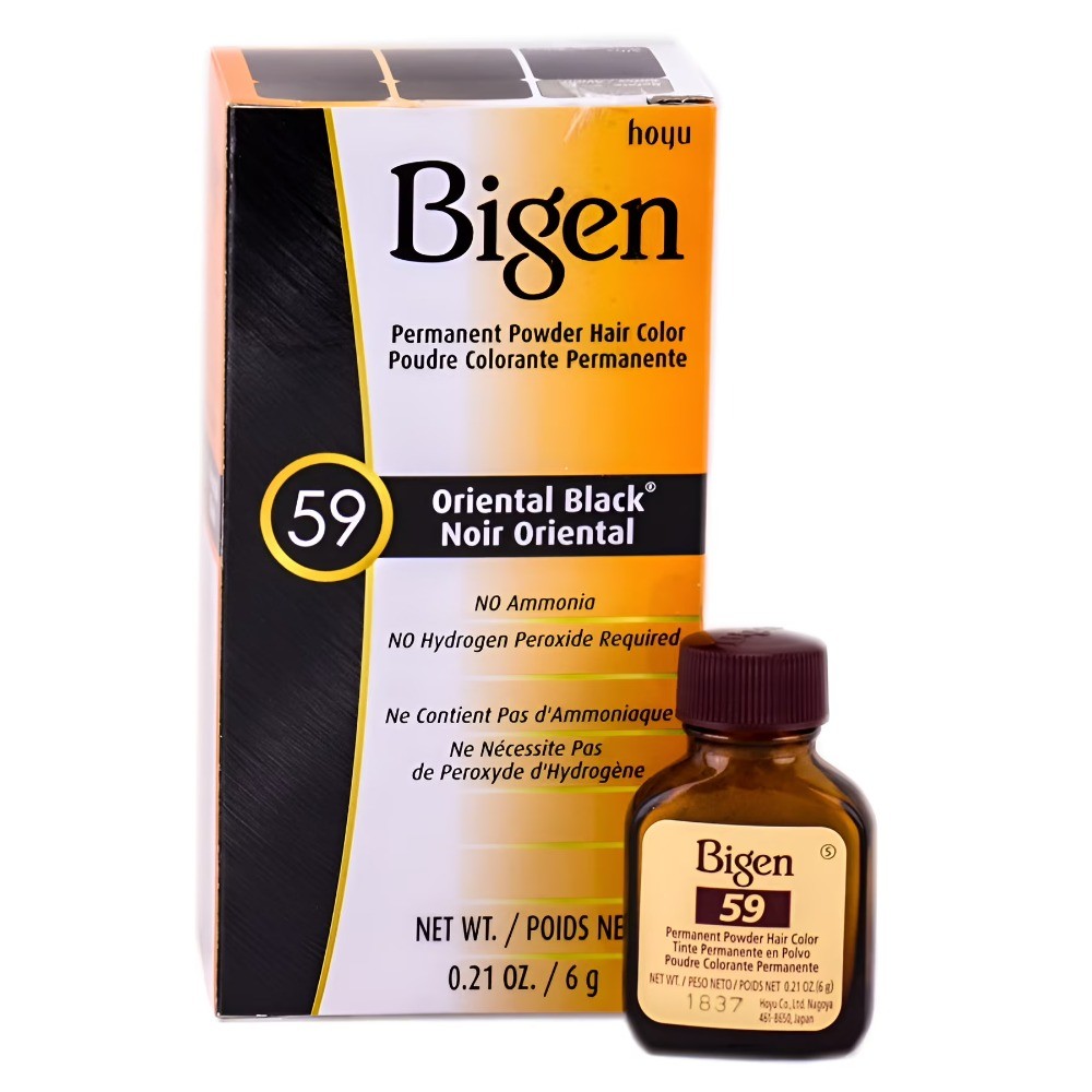 Bigen Permanent Powder Hair Color, Oriental Black 59, Unisex, Adult