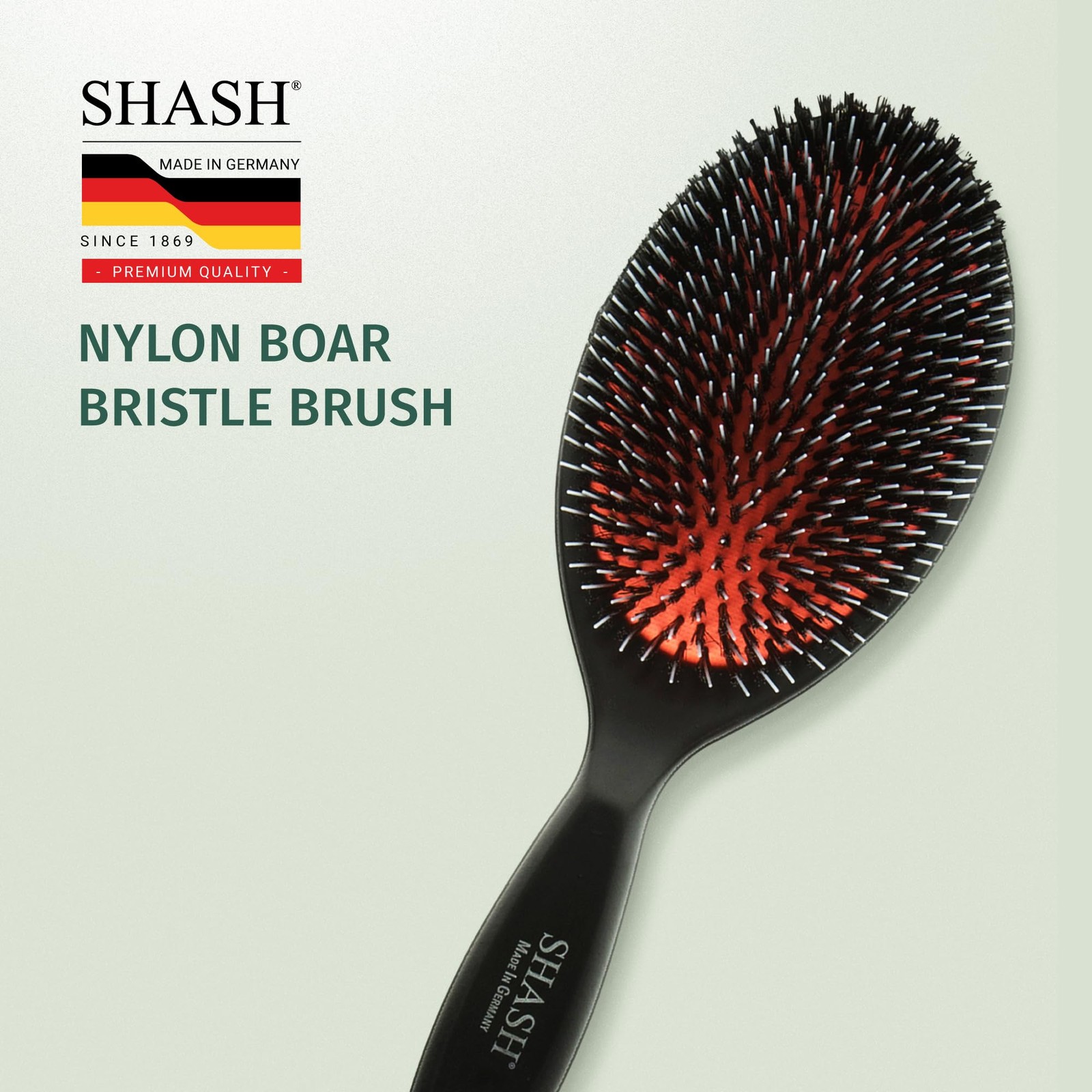Hand Made Germany Nylon Boar Bristle Hair Brush Large Detangler Normal Thick