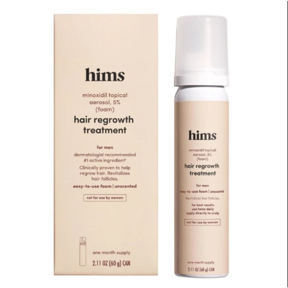Hims Minoxidil 5% Foam Hair Regrowth Treatment for Men, Unscented Pack of 3