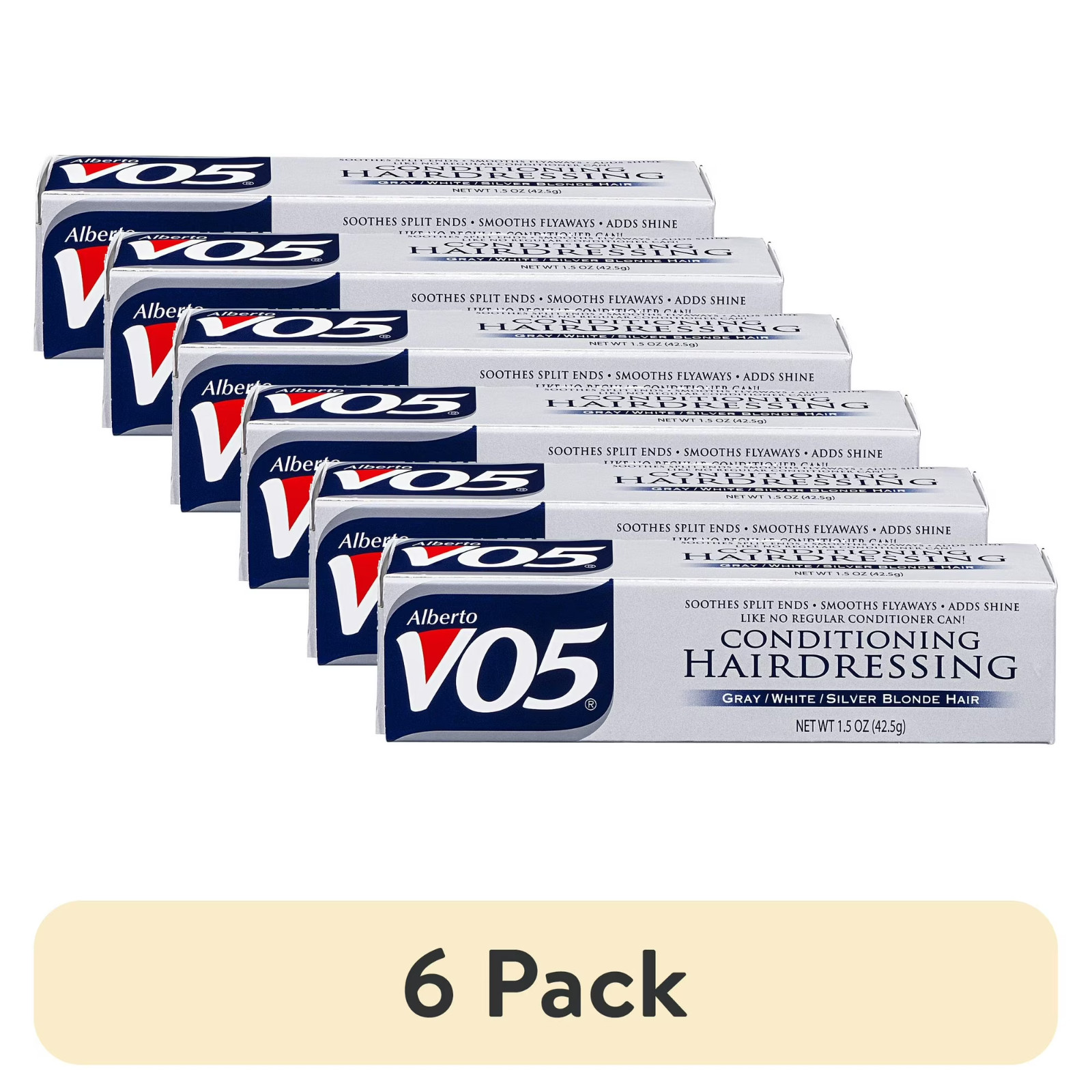 6 pack – Alberto VO5 Gray/White/Silver Blonde Conditioning Hairdressing 1.5oz