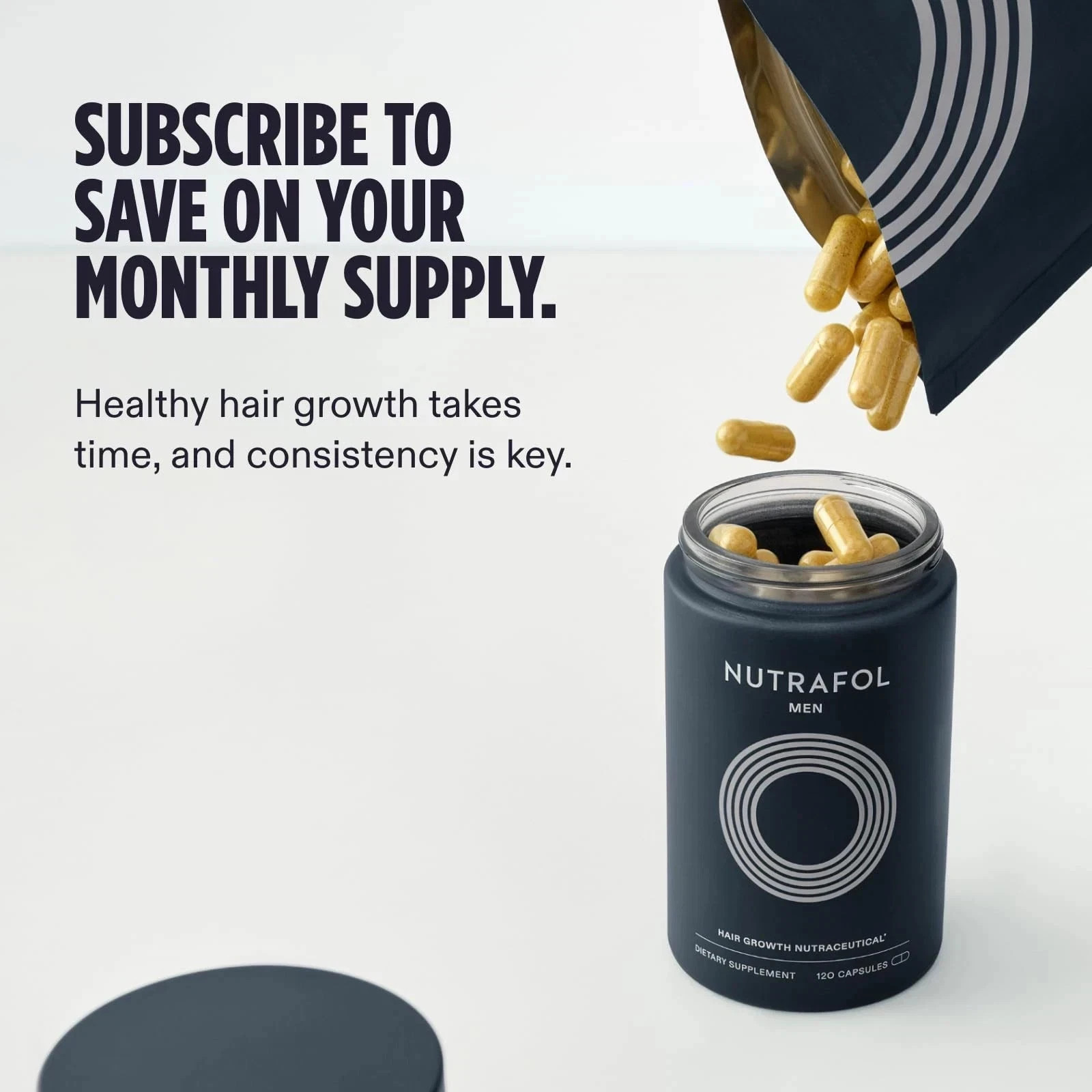 NUTRAFOL Men’s AUTHENTIC Hair Growth 1 Bottle 120 Pills 1 month supply