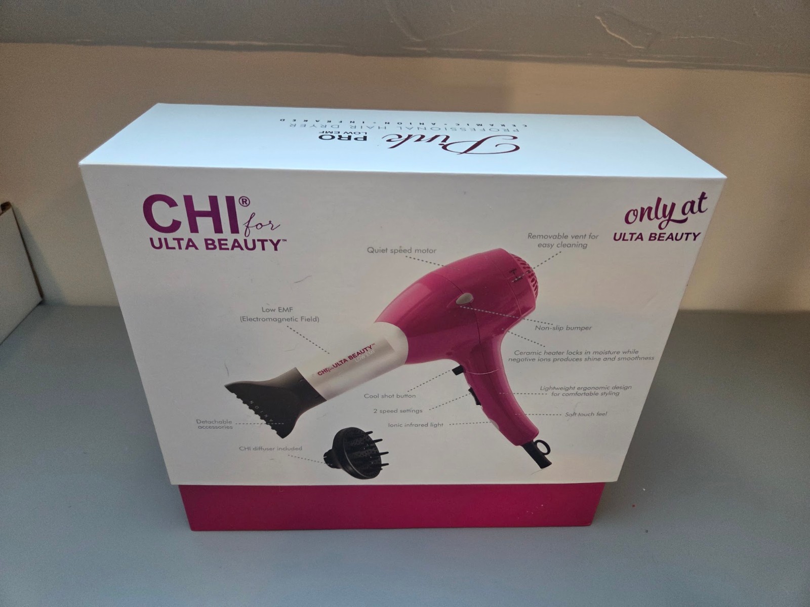 Chi Pink Pro Hair Dryer CHI For ULTA BEAUTY Pink