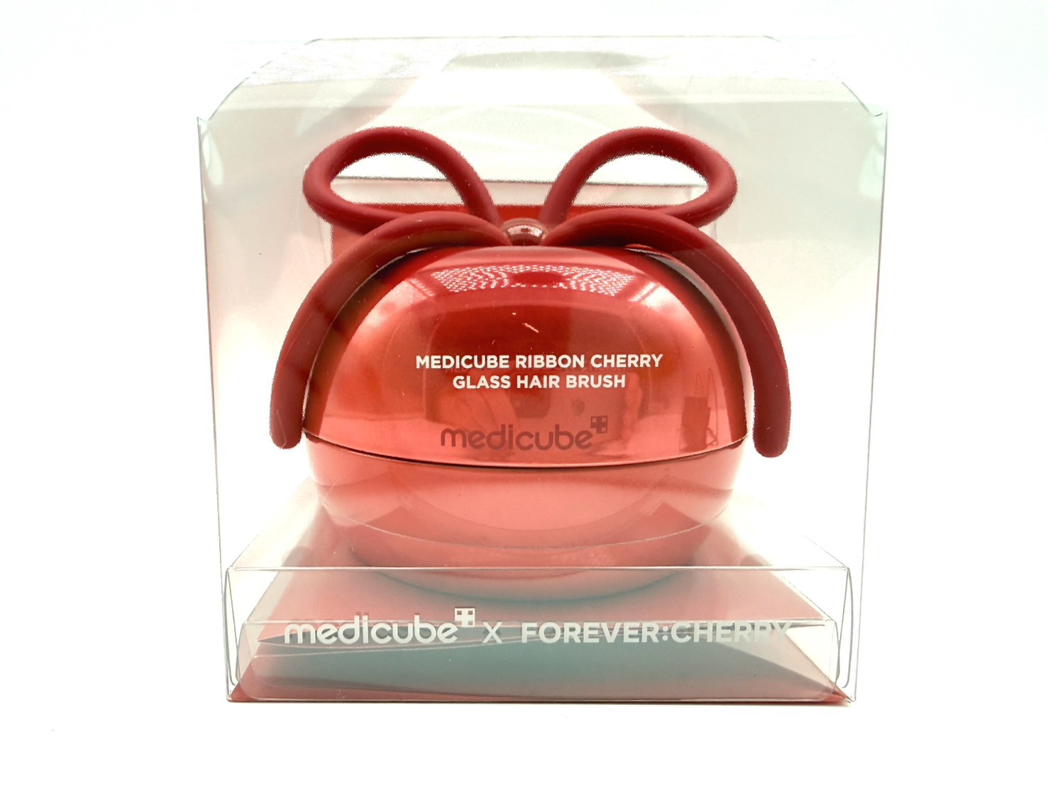 medicube x FOREVER CHERRY Ribbon Cherry Hair Brush RED NEW