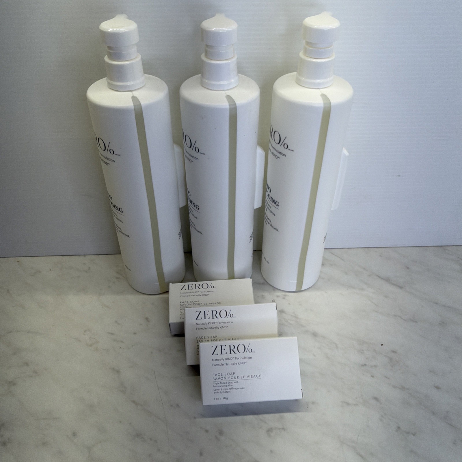 3x Zero% Shampoo 15oz Each By Gilchrist & Soames FREE SHIPPING