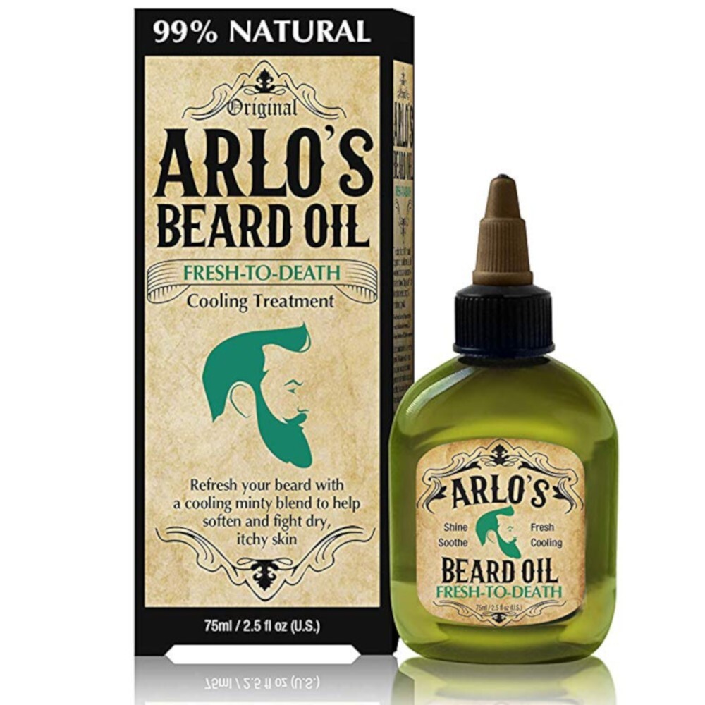 Arlo’s Beard Oil 2.5 oz. – Fresh to Death – Original Peppermint, 99% Natural