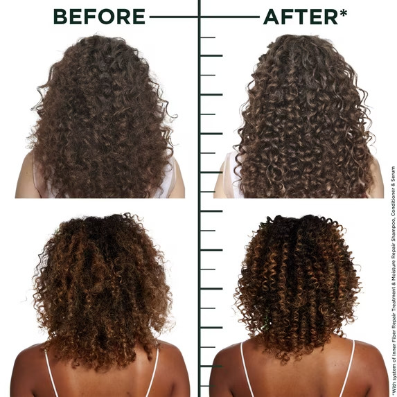 Garnier Fructis Hair Filler Moisture Repair Shampoo Curly Hair, Adults,10.1OZ