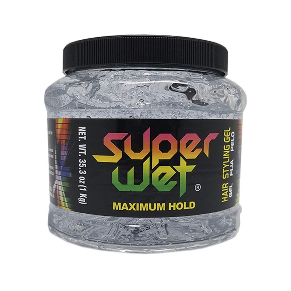 Super Wet Maximum Hold Hair Styling Gel Clear 35.3 OZ