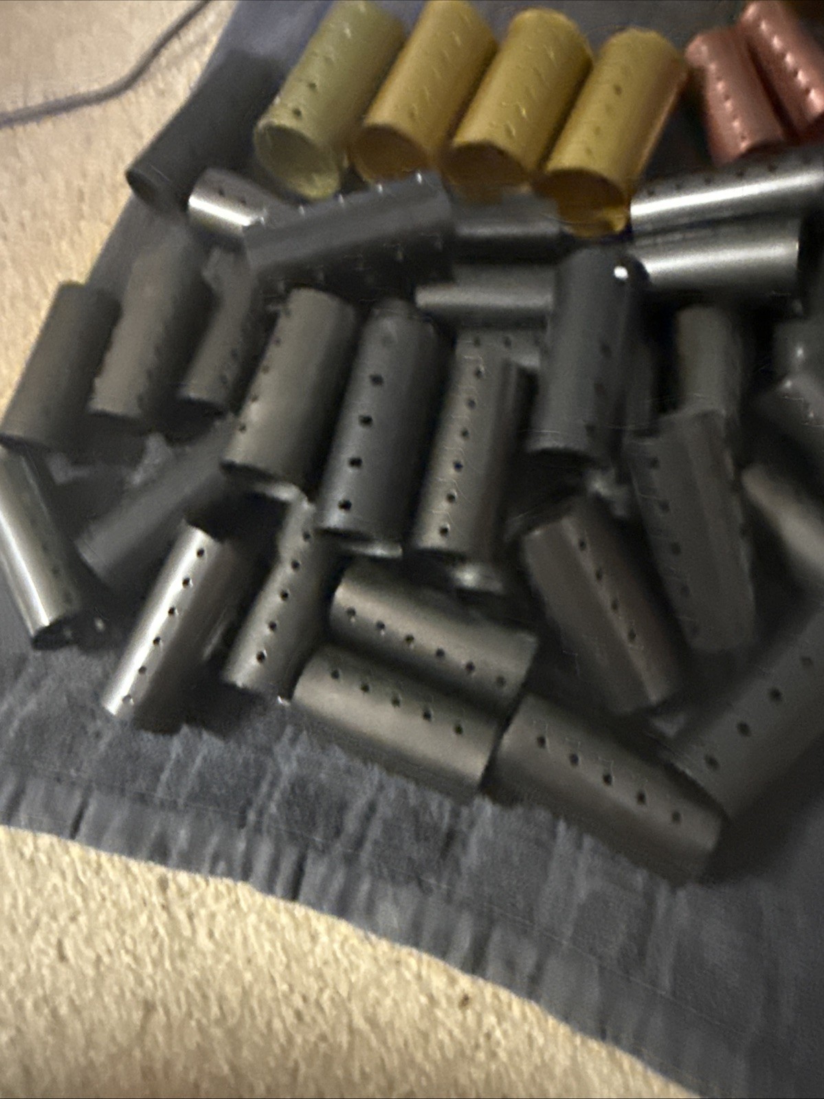 Vintage Slick Plastic Hair Roller Curler Lot Of 48 Unbranded