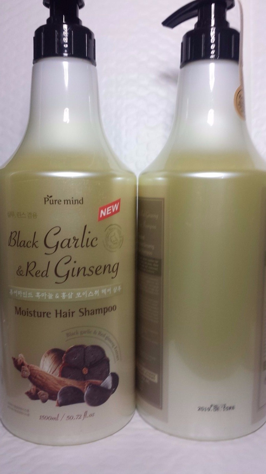 2 BOTTLES SHAMPOO BLACK GARLIC & RED GINSENG EXTRACT 50.72 FL OZ 100% ORIGINAL