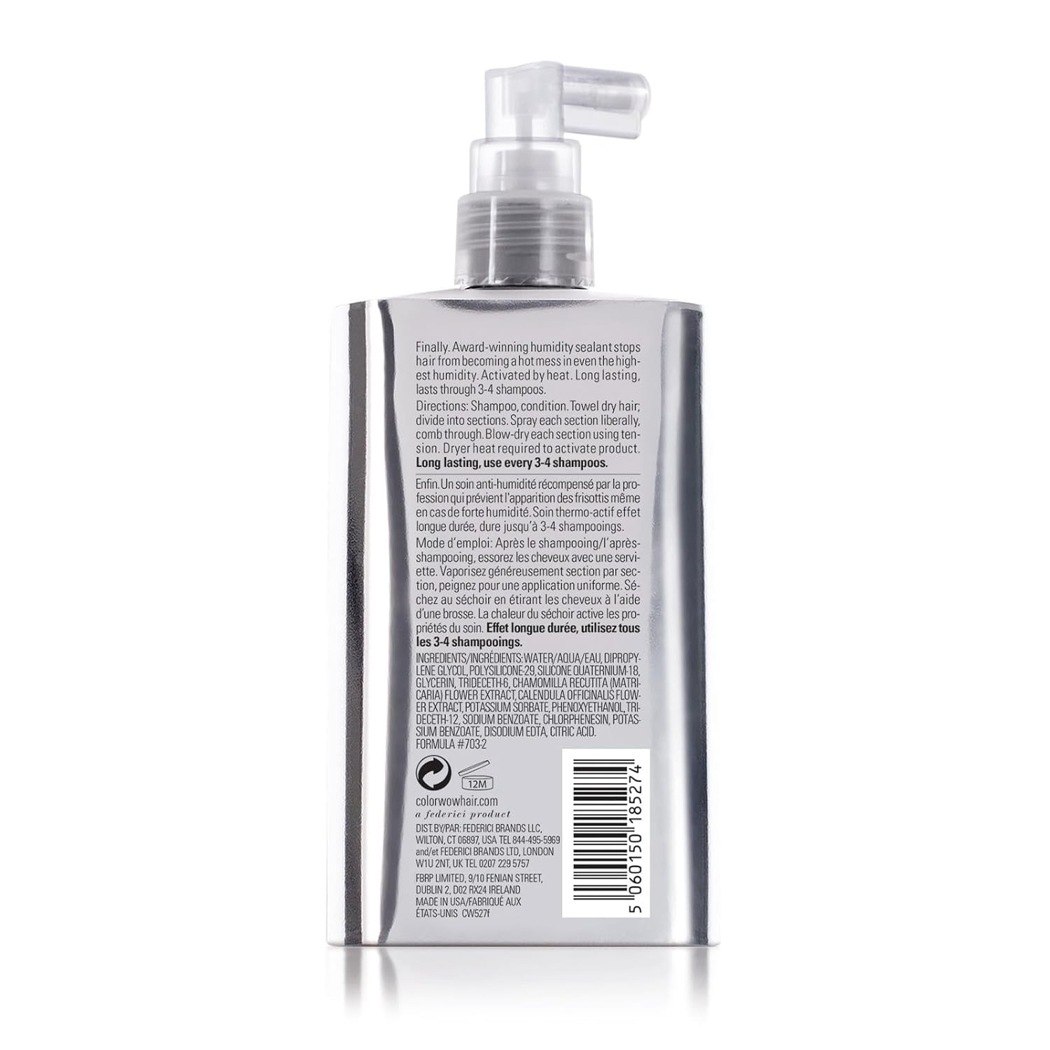 COLOR WOW Dream Coat – Anti-Humidity Frizz Control Spray for Glass Hair | Anti-F