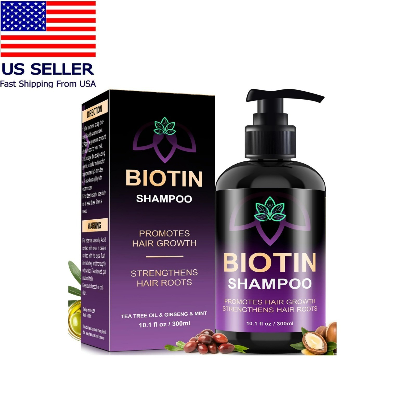 Hair Growth Biotin Shampoo for Thinning Hair – Sulfate-Free, 10.1 Fl Oz