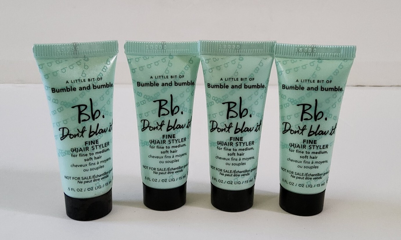 Lot Of 4- Bumble and Bumble Dont Blow It FINE Hair Styler 15ml/ 0.5fl oz