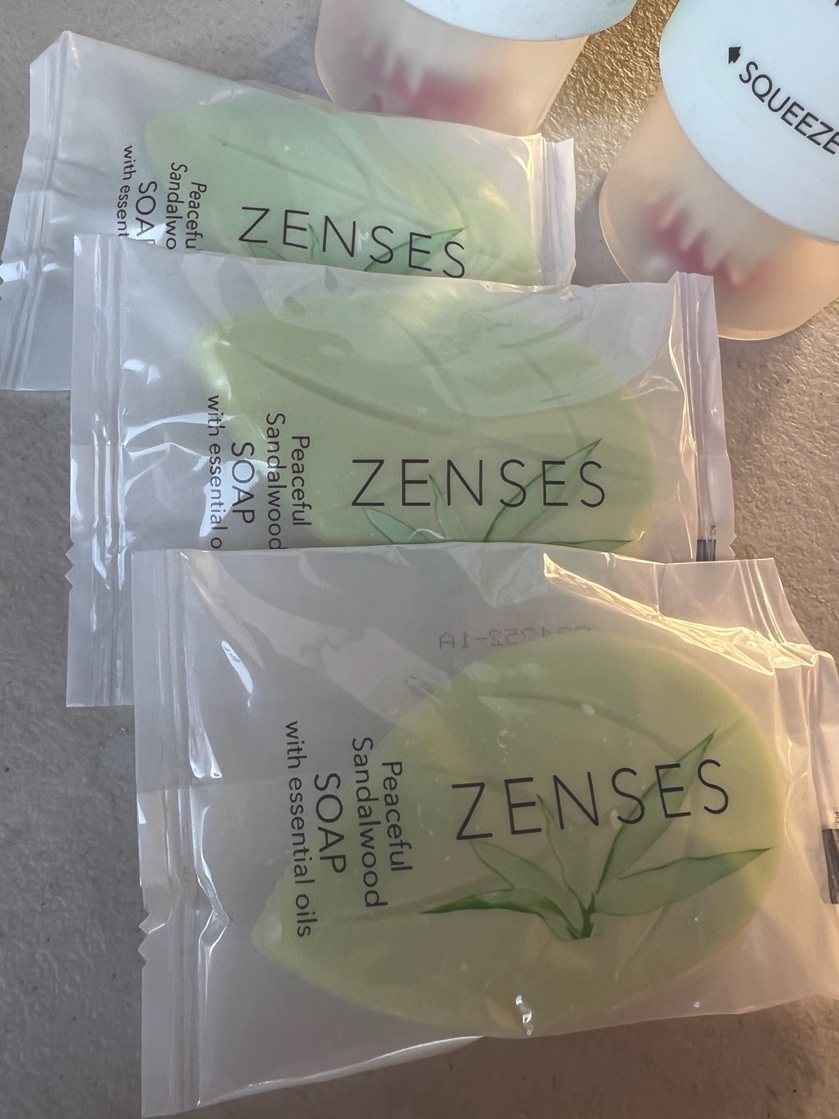 2 Bottles Zenses Shampoo Peaceful Sandalwood & 3 Zenses Soap Bars