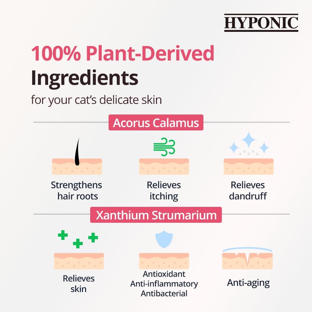 HYPONIC G400 Hypoallergenic Shampoo for Cats Unscented 10.14 oz