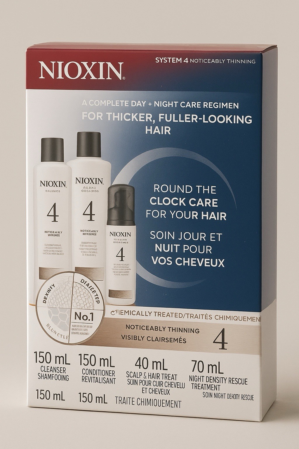 Nioxin System #4 Hair Trial Kit Cleanser Scalp Therapy Scalp Treatment 5.07 oz