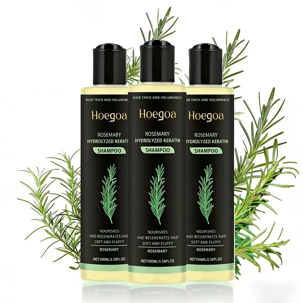 3PCS Rosemary Keratin Shampoo Moisturizing Thickening Dry Damaged Hair Scalp Car