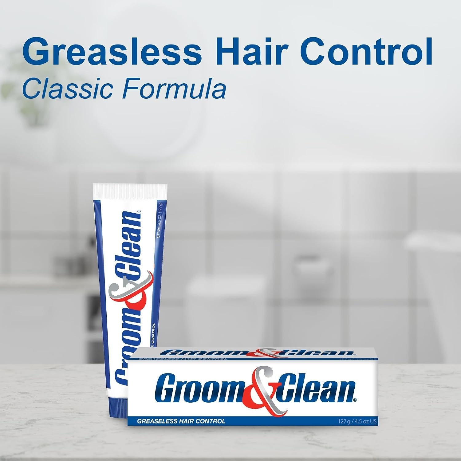 Groom and Clean Greaseless Hair Control Cream 4.5 oz Ea EXP 7/2028 2 Pack Fast S