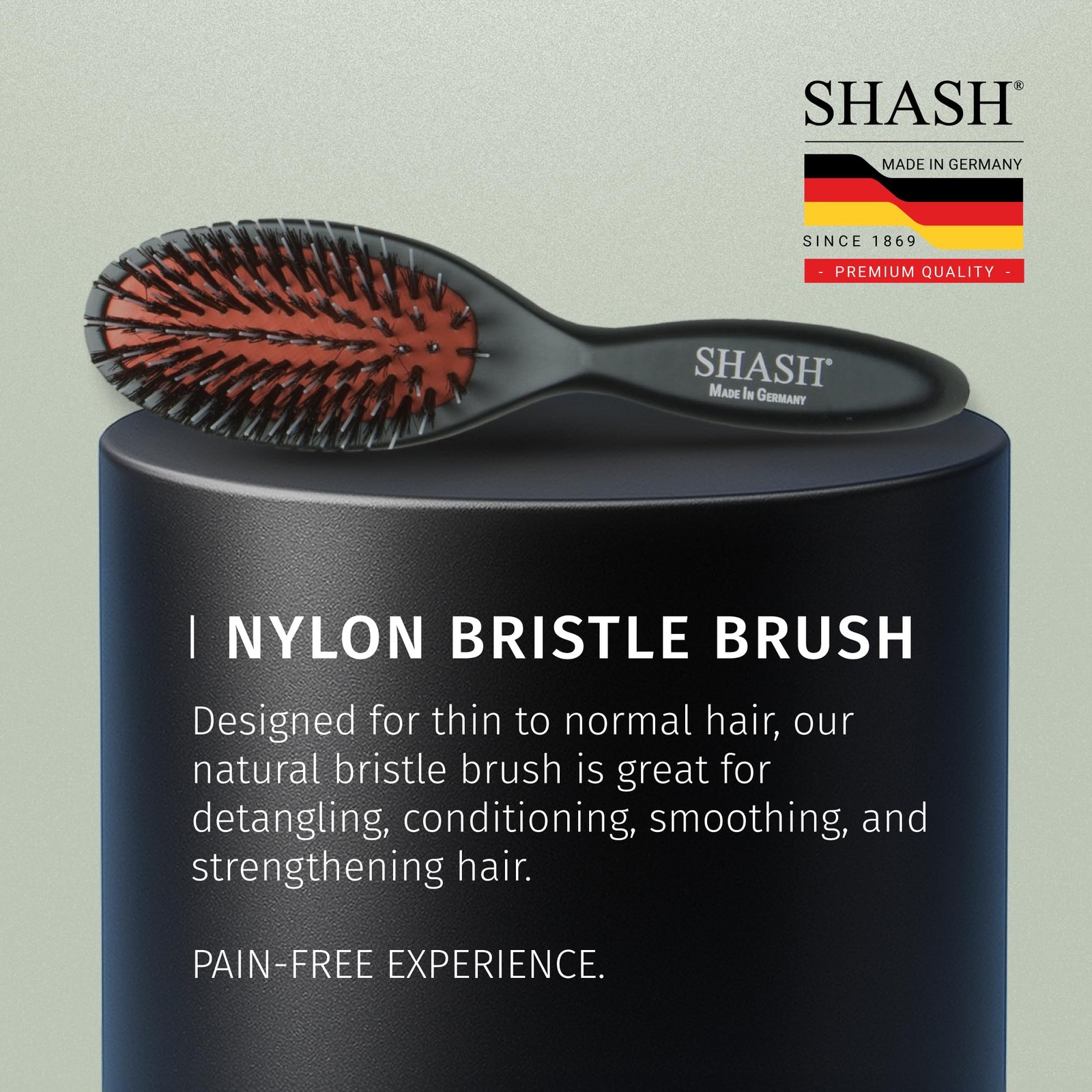 Since 1869 Hand Made In Germany – Nylon Boar Bristle Brush Suitable For Norma…