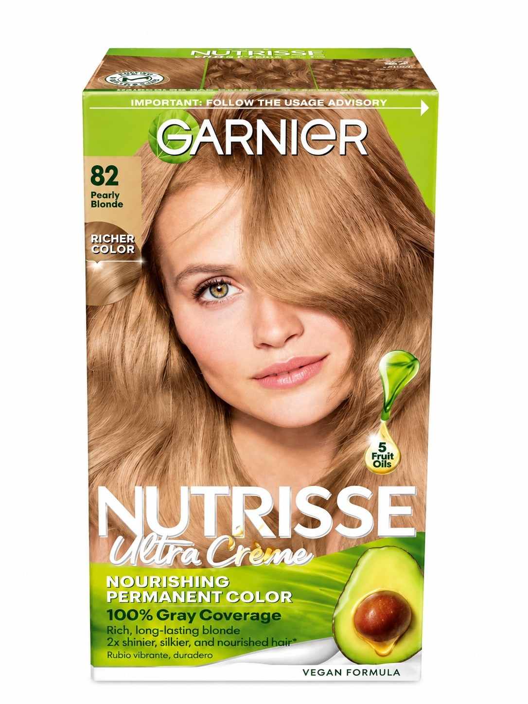 Hair Color Kit Shade 82 Pearly Blonde Permanent Color Complete Box