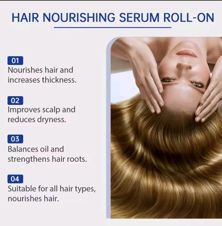 Hoegoa Hair Nourishing Serum Roll-On 25ml Hair Growth Scalp Treatment with Rosem