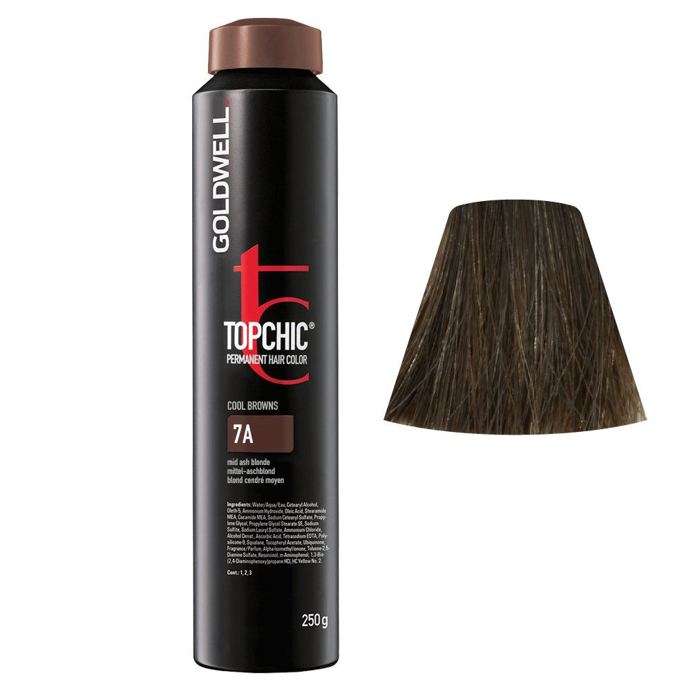 Goldwell Topchic Hair Color (Can) 7A Mid Ash Blonde 8.6 oz