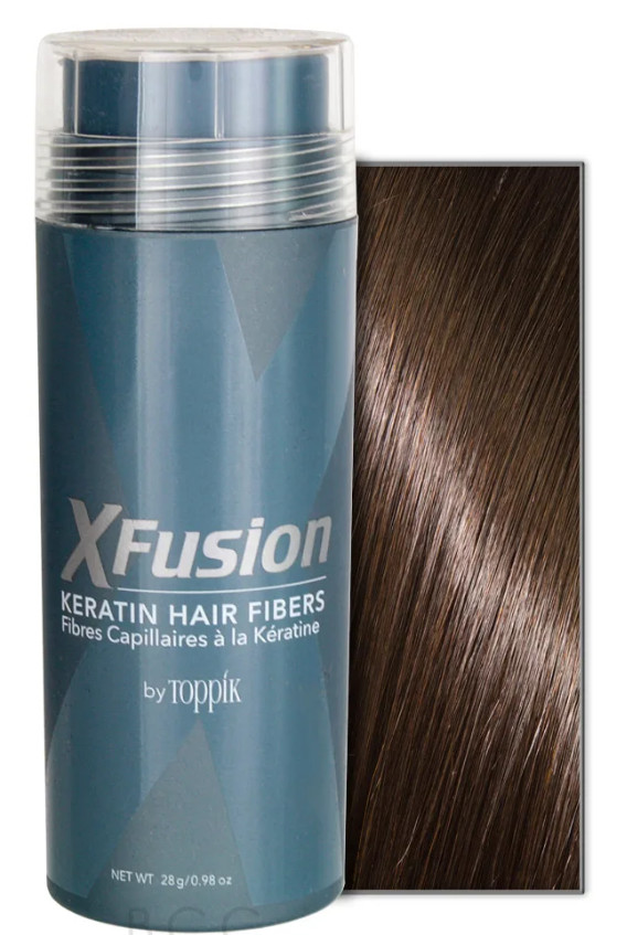 XFusion MEDIUM BROWN 28g Hair Fibers – Natural Keratin – Free Ship & Money Back!