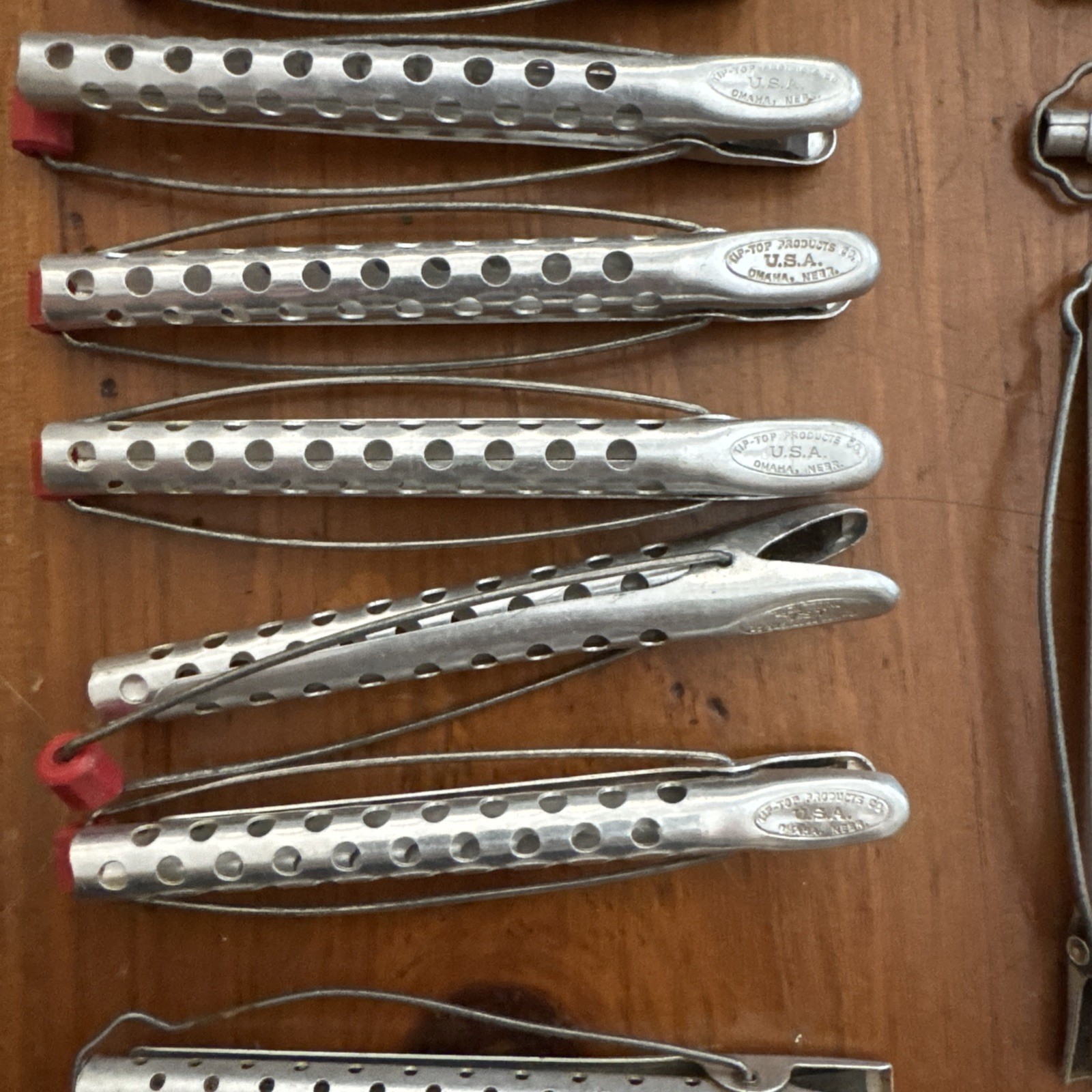 Vintage 40 GOODY TIP-TOP Aluminum Hair Curlers Perm Rods Clips Mixed Unbranded