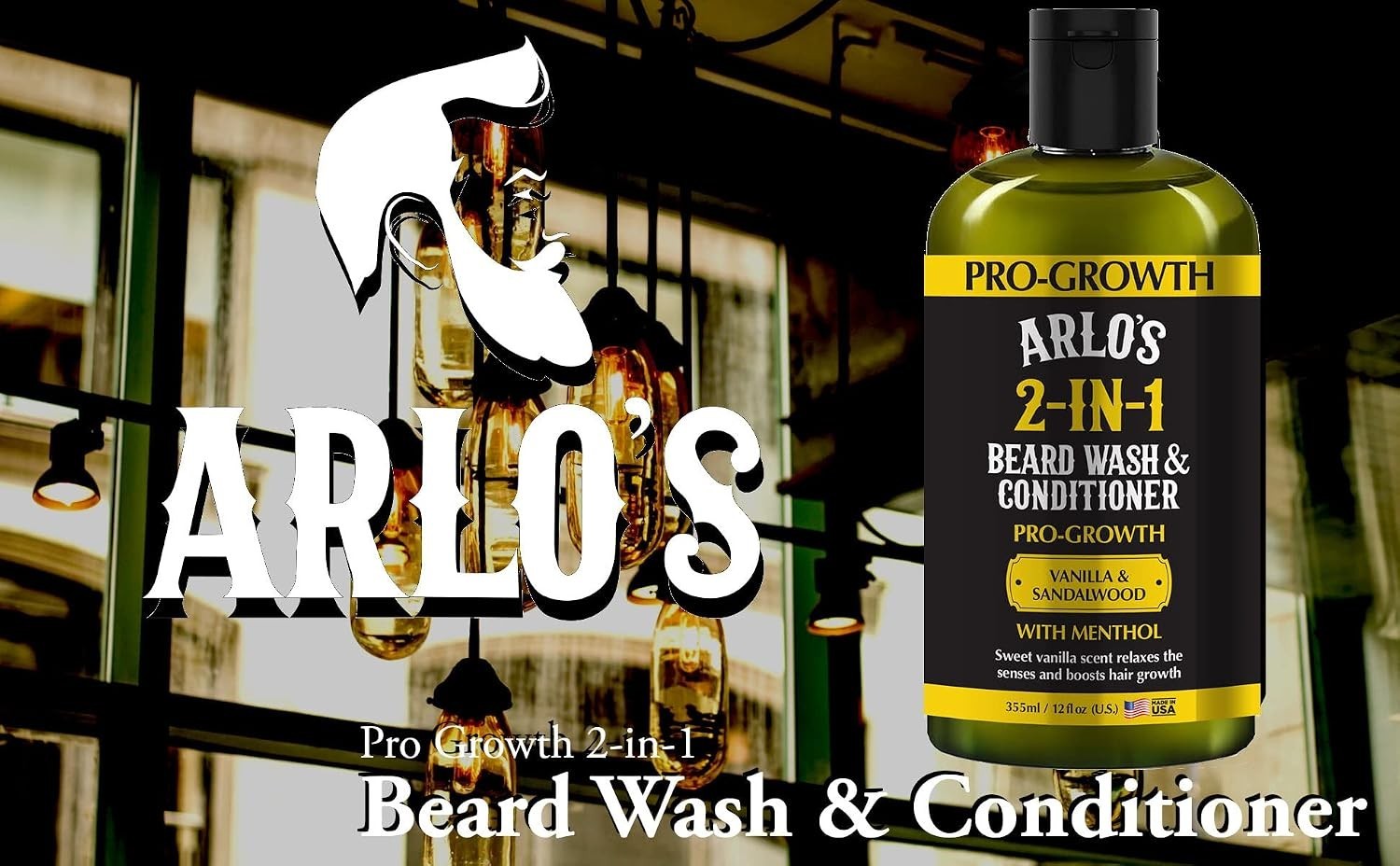 Arlo’s Pro-Growth 2-in-1 Beard Wash and Conditioner – Vanilla Sandalwood with Me