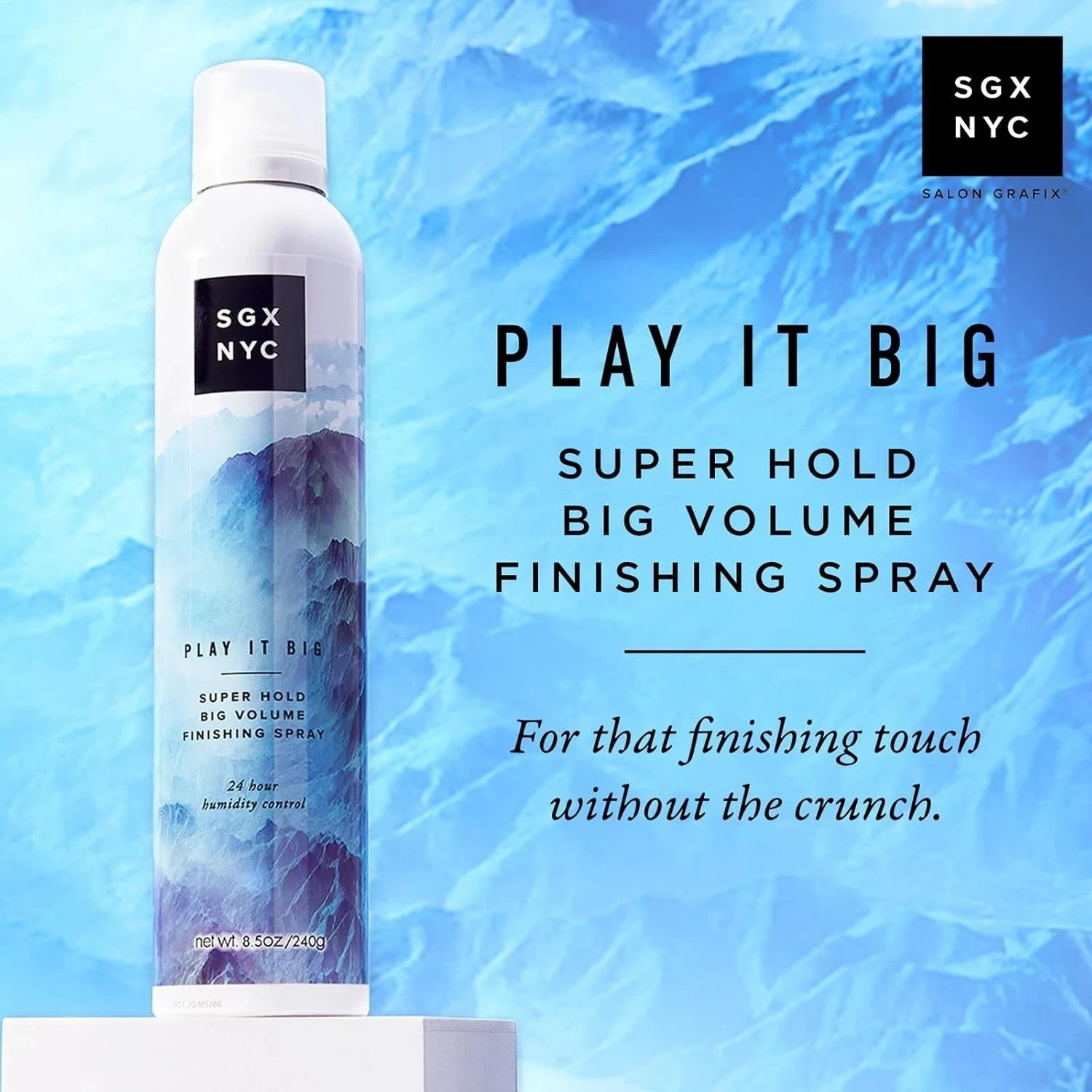 SGX NYC Play It Big Super Hold Big Volume Finishing Spray – 8.5 oz