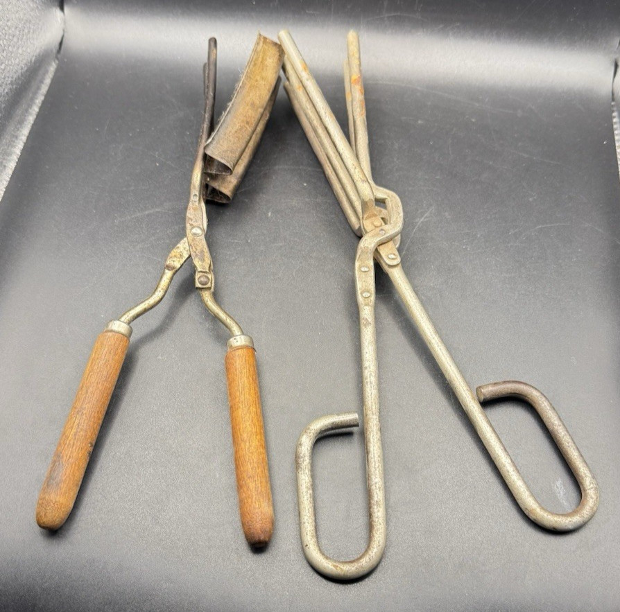 Vintage Antique CURLING IRON LOT Hair Wood Crimper Iron Acier Marcel Germany #5