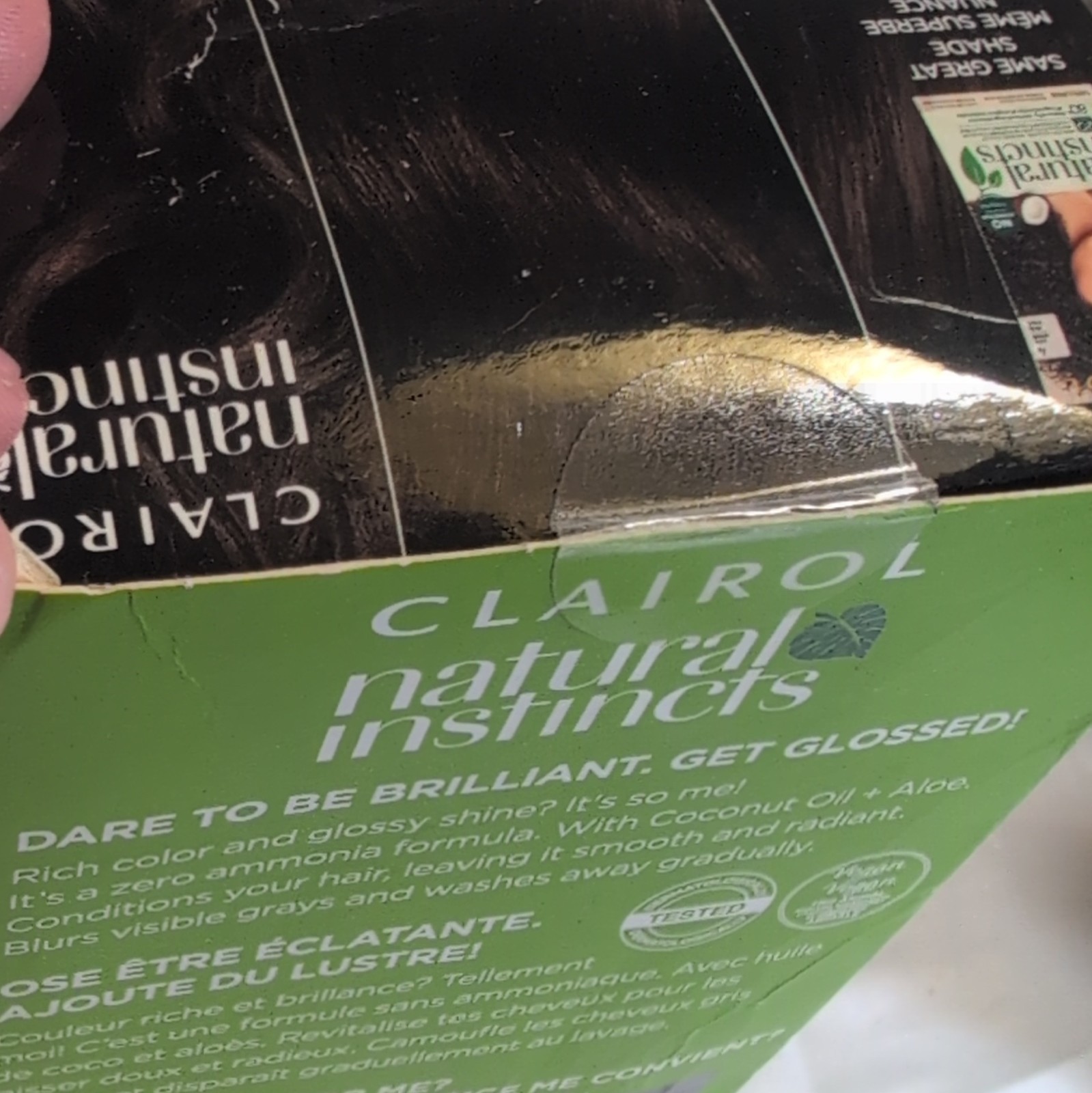 Clairol Natural Instincts Hair Dye 4 Dark Brown Zero Ammonia Vegan Cream