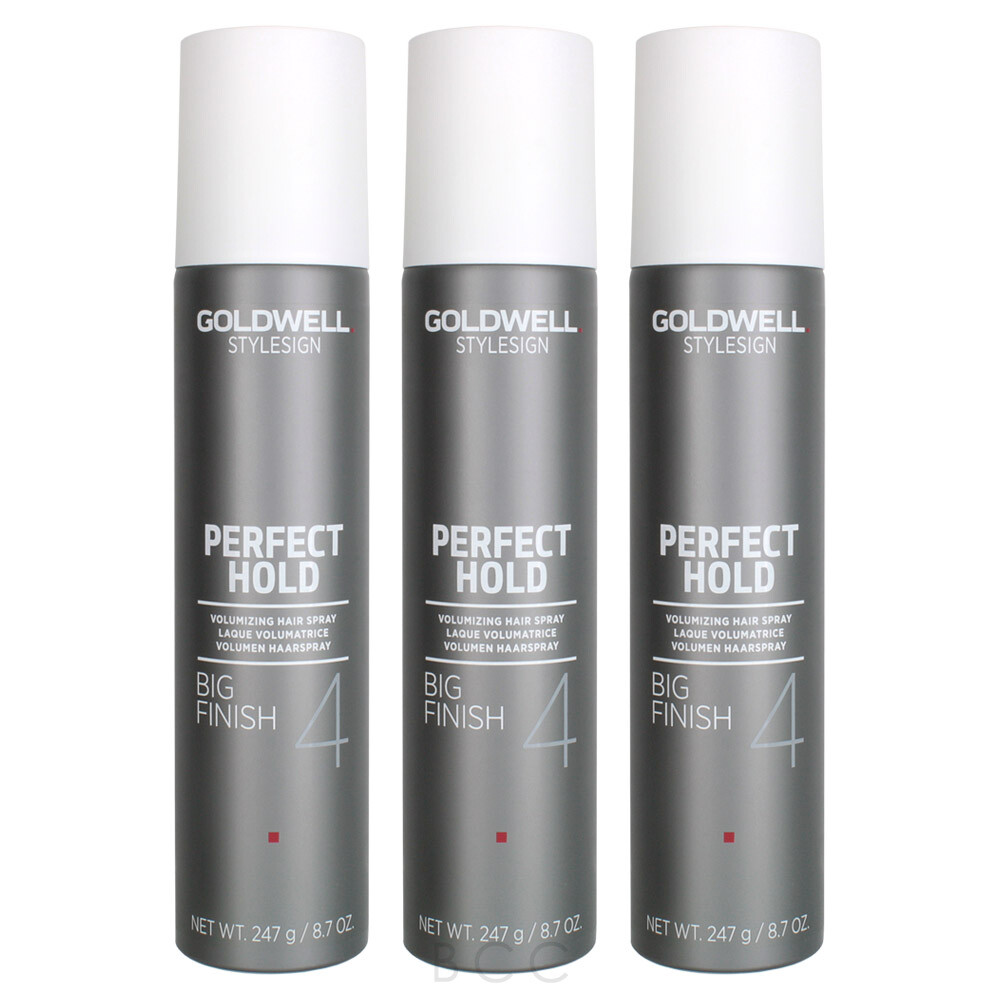 Goldwell Hair Spray StyleSign Perfect Hold Big Finish #4 8.7 oz Pack of 3