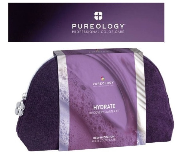 Pureology HYDRATE Shampoo and Conditioner 4- Piece Travel Size Gift Kit Bag 2026