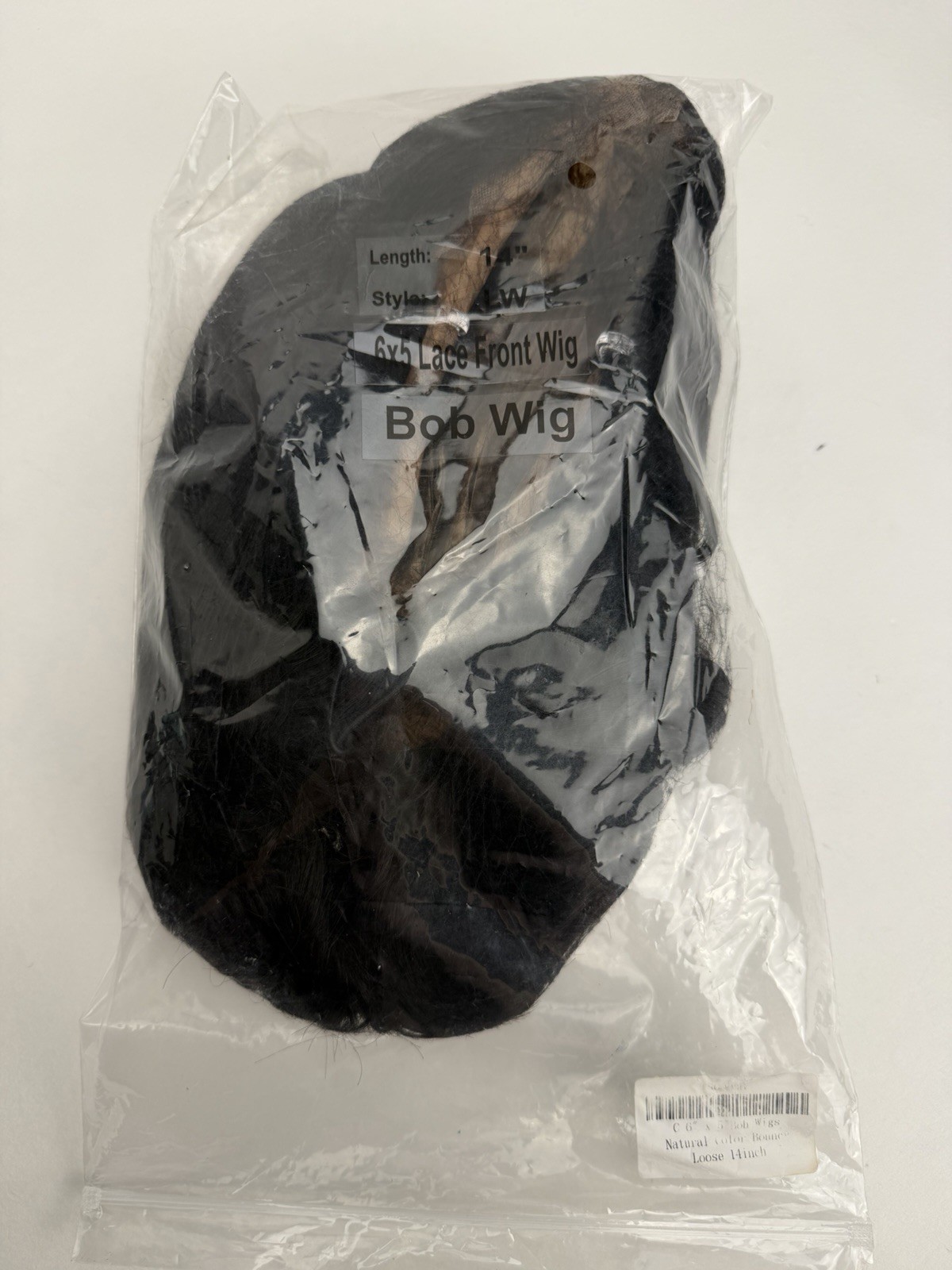 Unbranded Glueless Bob Wig 6×5″ Lace Front 14″ Loose Wavy Natural Color Adjust