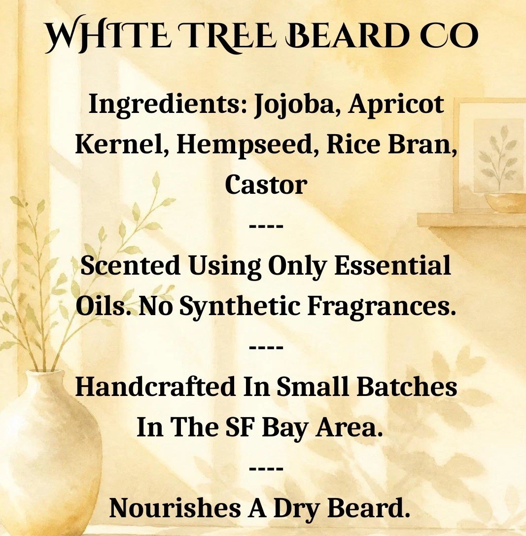 Handmade Beard Oil Natural Cedarwood Scots Pine Frankincese Made in USA