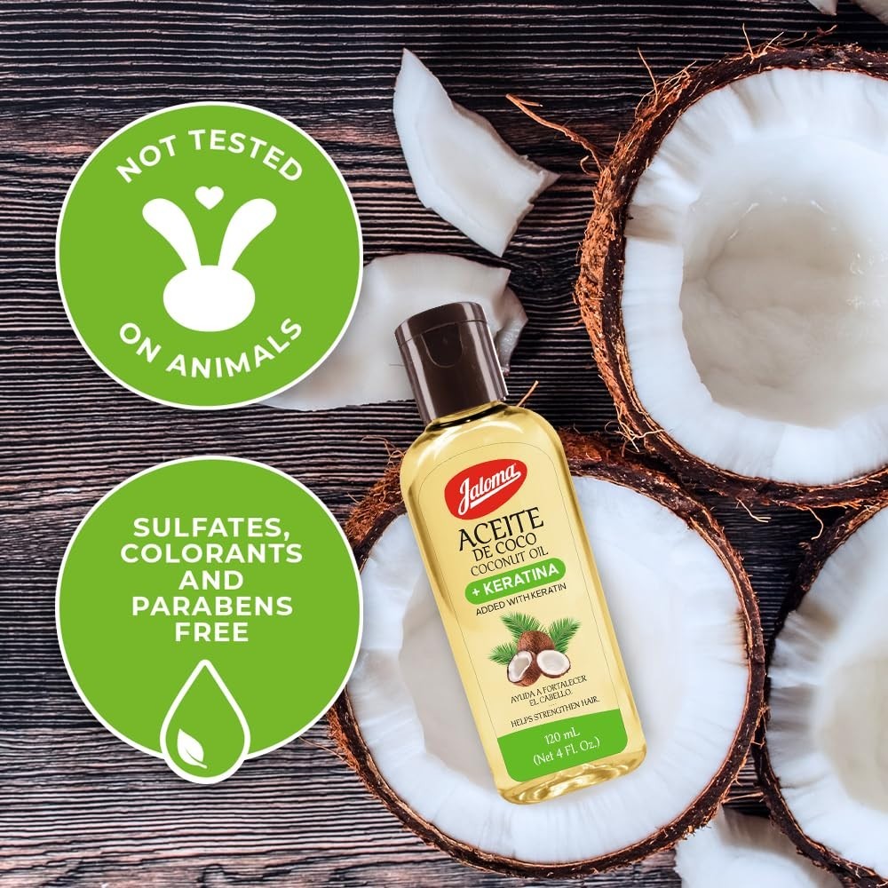 4 Oz Coconut Oil & Keratin – Unscented Moisturizer for All Hair Types