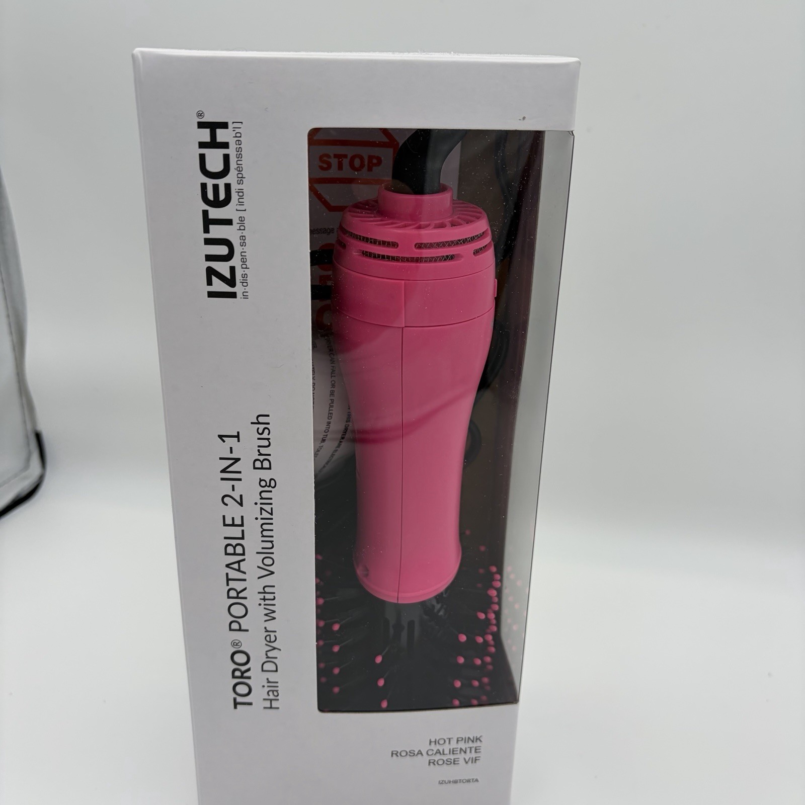 TORO Portable 2-in-1 Hair Dryer with Volumizing Brush Hot Pink “NEW IN BOX”