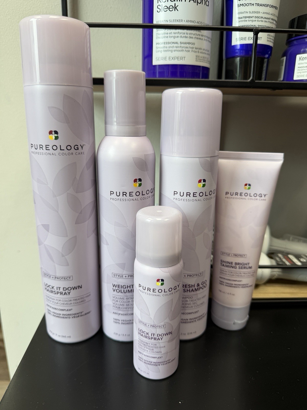 Pureology Style + Protect Set Hairspray Dry Shampoo Serum Color Safe Vegan