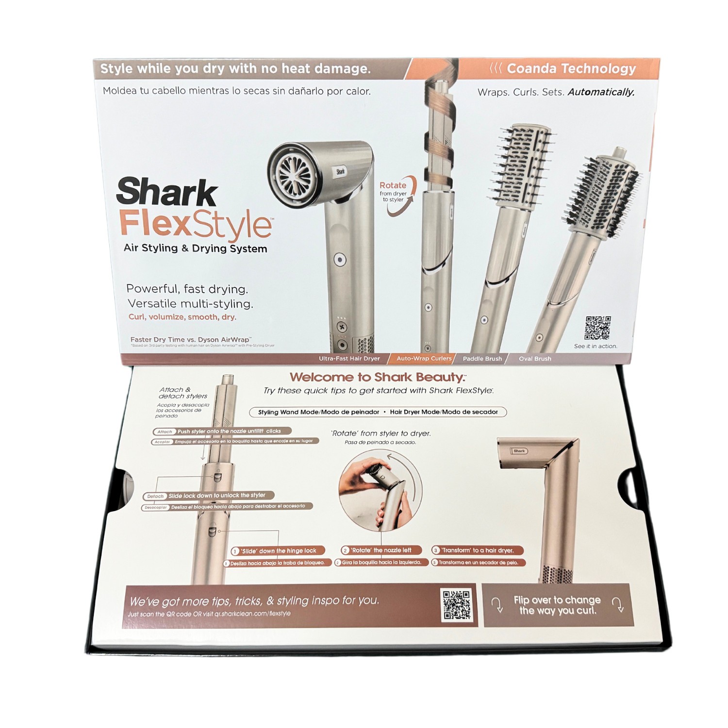 Shark Flex Style 1300W Air Styling & Drying System Stone (HD430) 120V US PLUG
